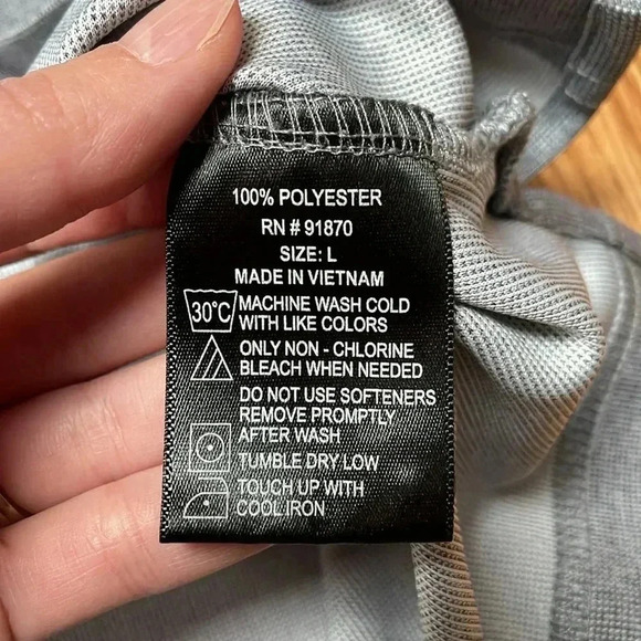 Bolle Men’s Polo Shirt Sz L Grey Casual Golf Tee Lightweight Breathable Active - Picture 10 of 11